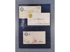 1850/71, ungebrauchter und gestempelte aber Sammlungsbestand in 2 Karteikästen, dabei auch viele Briefe, farbige Stempel, Ein