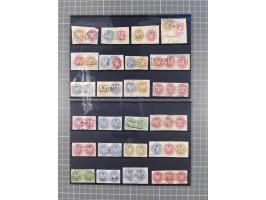 1850/71, ungebrauchter und gestempelte aber Sammlungsbestand in 2 Karteikästen, dabei auch viele Briefe, farbige Stempel, Ein