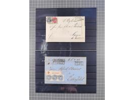 1850/71, ungebrauchter und gestempelte aber Sammlungsbestand in 2 Karteikästen, dabei auch viele Briefe, farbige Stempel, Ein