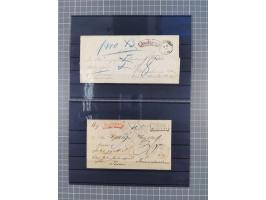 1850/71, ungebrauchter und gestempelte aber Sammlungsbestand in 2 Karteikästen, dabei auch viele Briefe, farbige Stempel, Ein