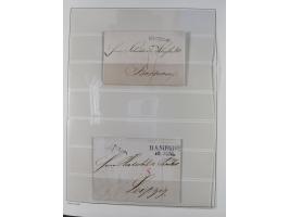 1662/1870, Sammlungsbestand von über 120 Briefen, ganz überwiegend Vorphila bzw. unfrankiert, viel Auslandspost, auch in die 