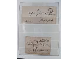 1662/1870, Sammlungsbestand von über 120 Briefen, ganz überwiegend Vorphila bzw. unfrankiert, viel Auslandspost, auch in die 