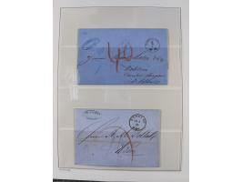 1662/1870, Sammlungsbestand von über 120 Briefen, ganz überwiegend Vorphila bzw. unfrankiert, viel Auslandspost, auch in die 