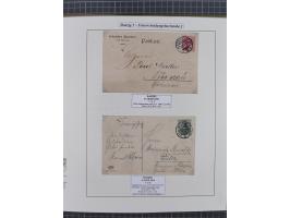 1880/1945, Postamt DANZIG: Interessante Sammlung mit über 200 Briefen, Karten und Einlieferungsscheinen etc., dabei auch etwa