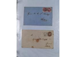 1856/70, kleine Stempel-Sammlung “Berlin” &nbsp;mit über 50 Briefe, GSU und markenlosen Briefen, meist klare Stempel