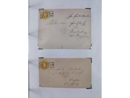 1856/70, kleine Stempel-Sammlung “Berlin” &nbsp;mit über 50 Briefe, GSU und markenlosen Briefen, meist klare Stempel