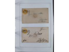 1856/70, kleine Stempel-Sammlung “Berlin” &nbsp;mit über 50 Briefe, GSU und markenlosen Briefen, meist klare Stempel