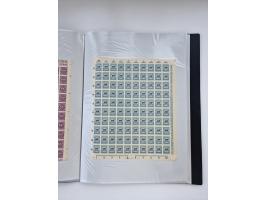 1922/23, Bestand von rund 390 Bogen, dabei OPD-Drucke und bessere wie 330B mehrfach und 334B, teils fehlerhaft bzw. gefaltet/