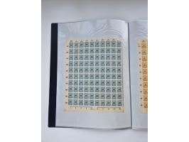 1922/23, Bestand von rund 390 Bogen, dabei OPD-Drucke und bessere wie 330B mehrfach und 334B, teils fehlerhaft bzw. gefaltet/