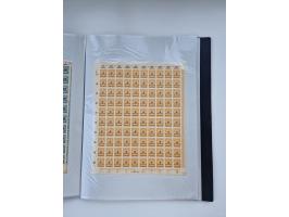 1922/23, Bestand von rund 390 Bogen, dabei OPD-Drucke und bessere wie 330B mehrfach und 334B, teils fehlerhaft bzw. gefaltet/