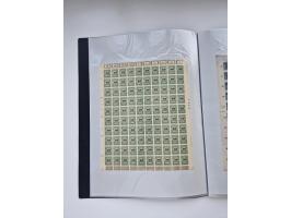 1922/23, Bestand von rund 390 Bogen, dabei OPD-Drucke und bessere wie 330B mehrfach und 334B, teils fehlerhaft bzw. gefaltet/