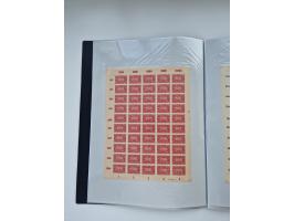 1922/23, Bestand von rund 390 Bogen, dabei OPD-Drucke und bessere wie 330B mehrfach und 334B, teils fehlerhaft bzw. gefaltet/