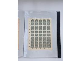 1922/23, Bestand von rund 390 Bogen, dabei OPD-Drucke und bessere wie 330B mehrfach und 334B, teils fehlerhaft bzw. gefaltet/