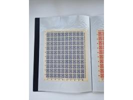 1922/23, Bestand von rund 390 Bogen, dabei OPD-Drucke und bessere wie 330B mehrfach und 334B, teils fehlerhaft bzw. gefaltet/