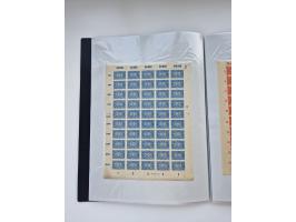 1922/23, Bestand von rund 390 Bogen, dabei OPD-Drucke und bessere wie 330B mehrfach und 334B, teils fehlerhaft bzw. gefaltet/