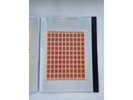 1922/23, Bestand von rund 390 Bogen, dabei OPD-Drucke und bessere wie 330B mehrfach und 334B, teils fehlerhaft bzw. gefaltet/