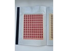 1922/23, Bestand von rund 390 Bogen, dabei OPD-Drucke und bessere wie 330B mehrfach und 334B, teils fehlerhaft bzw. gefaltet/