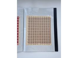 1922/23, Bestand von rund 390 Bogen, dabei OPD-Drucke und bessere wie 330B mehrfach und 334B, teils fehlerhaft bzw. gefaltet/