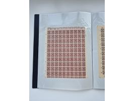 1922/23, Bestand von rund 390 Bogen, dabei OPD-Drucke und bessere wie 330B mehrfach und 334B, teils fehlerhaft bzw. gefaltet/