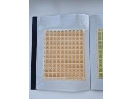 1922/23, Bestand von rund 390 Bogen, dabei OPD-Drucke und bessere wie 330B mehrfach und 334B, teils fehlerhaft bzw. gefaltet/