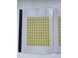 1922/23, Bestand von rund 390 Bogen, dabei OPD-Drucke und bessere wie 330B mehrfach und 334B, teils fehlerhaft bzw. gefaltet/