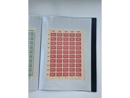 1922/23, Bestand von rund 390 Bogen, dabei OPD-Drucke und bessere wie 330B mehrfach und 334B, teils fehlerhaft bzw. gefaltet/