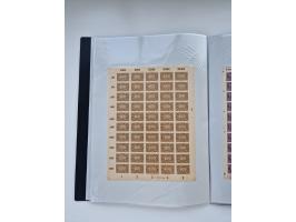 1922/23, Bestand von rund 390 Bogen, dabei OPD-Drucke und bessere wie 330B mehrfach und 334B, teils fehlerhaft bzw. gefaltet/