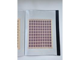 1922/23, Bestand von rund 390 Bogen, dabei OPD-Drucke und bessere wie 330B mehrfach und 334B, teils fehlerhaft bzw. gefaltet/