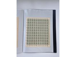 1922/23, Bestand von rund 390 Bogen, dabei OPD-Drucke und bessere wie 330B mehrfach und 334B, teils fehlerhaft bzw. gefaltet/