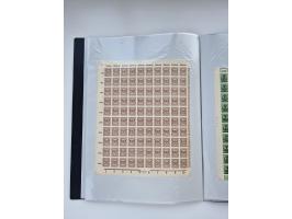 1922/23, Bestand von rund 390 Bogen, dabei OPD-Drucke und bessere wie 330B mehrfach und 334B, teils fehlerhaft bzw. gefaltet/