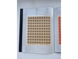 1922/23, Bestand von rund 390 Bogen, dabei OPD-Drucke und bessere wie 330B mehrfach und 334B, teils fehlerhaft bzw. gefaltet/