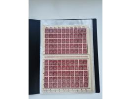 1922/23, Bestand von rund 390 Bogen, dabei OPD-Drucke und bessere wie 330B mehrfach und 334B, teils fehlerhaft bzw. gefaltet/