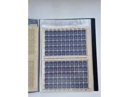 1922/23, Bestand von rund 390 Bogen, dabei OPD-Drucke und bessere wie 330B mehrfach und 334B, teils fehlerhaft bzw. gefaltet/