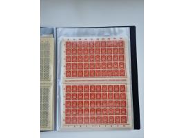 1922/23, Bestand von rund 390 Bogen, dabei OPD-Drucke und bessere wie 330B mehrfach und 334B, teils fehlerhaft bzw. gefaltet/