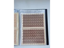 1922/23, Bestand von rund 390 Bogen, dabei OPD-Drucke und bessere wie 330B mehrfach und 334B, teils fehlerhaft bzw. gefaltet/