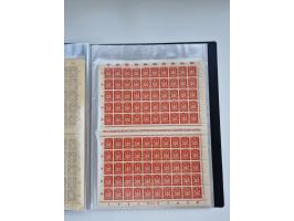 1922/23, Bestand von rund 390 Bogen, dabei OPD-Drucke und bessere wie 330B mehrfach und 334B, teils fehlerhaft bzw. gefaltet/