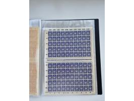 1922/23, Bestand von rund 390 Bogen, dabei OPD-Drucke und bessere wie 330B mehrfach und 334B, teils fehlerhaft bzw. gefaltet/