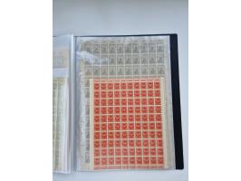 1922/23, Bestand von rund 390 Bogen, dabei OPD-Drucke und bessere wie 330B mehrfach und 334B, teils fehlerhaft bzw. gefaltet/