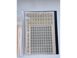 1922/23, Bestand von rund 390 Bogen, dabei OPD-Drucke und bessere wie 330B mehrfach und 334B, teils fehlerhaft bzw. gefaltet/