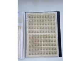 1922/23, Bestand von rund 390 Bogen, dabei OPD-Drucke und bessere wie 330B mehrfach und 334B, teils fehlerhaft bzw. gefaltet/