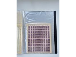 1922/23, Bestand von rund 390 Bogen, dabei OPD-Drucke und bessere wie 330B mehrfach und 334B, teils fehlerhaft bzw. gefaltet/