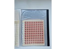 1922/23, Bestand von rund 390 Bogen, dabei OPD-Drucke und bessere wie 330B mehrfach und 334B, teils fehlerhaft bzw. gefaltet/