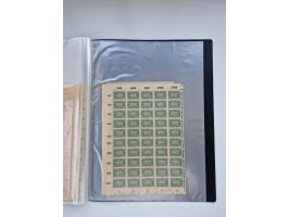 1922/23, Bestand von rund 390 Bogen, dabei OPD-Drucke und bessere wie 330B mehrfach und 334B, teils fehlerhaft bzw. gefaltet/