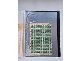 1922/23, Bestand von rund 390 Bogen, dabei OPD-Drucke und bessere wie 330B mehrfach und 334B, teils fehlerhaft bzw. gefaltet/