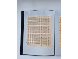 1922/23, Bestand von rund 390 Bogen, dabei OPD-Drucke und bessere wie 330B mehrfach und 334B, teils fehlerhaft bzw. gefaltet/