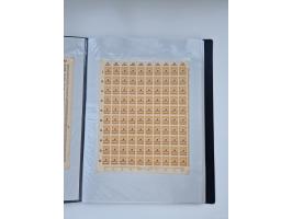 1922/23, Bestand von rund 390 Bogen, dabei OPD-Drucke und bessere wie 330B mehrfach und 334B, teils fehlerhaft bzw. gefaltet/