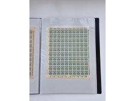 1922/23, Bestand von rund 390 Bogen, dabei OPD-Drucke und bessere wie 330B mehrfach und 334B, teils fehlerhaft bzw. gefaltet/