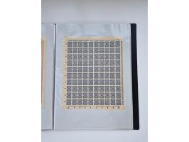 1922/23, Bestand von rund 390 Bogen, dabei OPD-Drucke und bessere wie 330B mehrfach und 334B, teils fehlerhaft bzw. gefaltet/