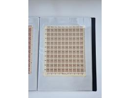 1922/23, Bestand von rund 390 Bogen, dabei OPD-Drucke und bessere wie 330B mehrfach und 334B, teils fehlerhaft bzw. gefaltet/