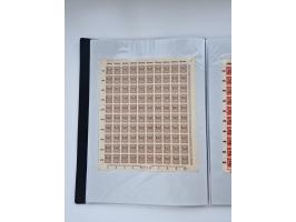 1922/23, Bestand von rund 390 Bogen, dabei OPD-Drucke und bessere wie 330B mehrfach und 334B, teils fehlerhaft bzw. gefaltet/